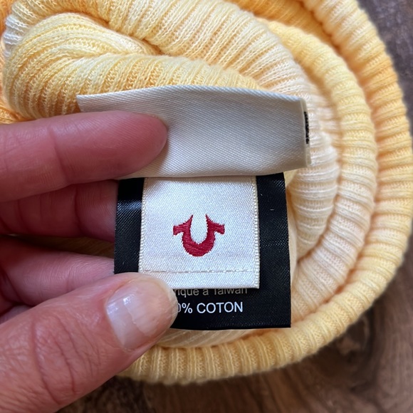 True Religion Yellow Tie Dye Hat Beanie - Picture 4 of 7